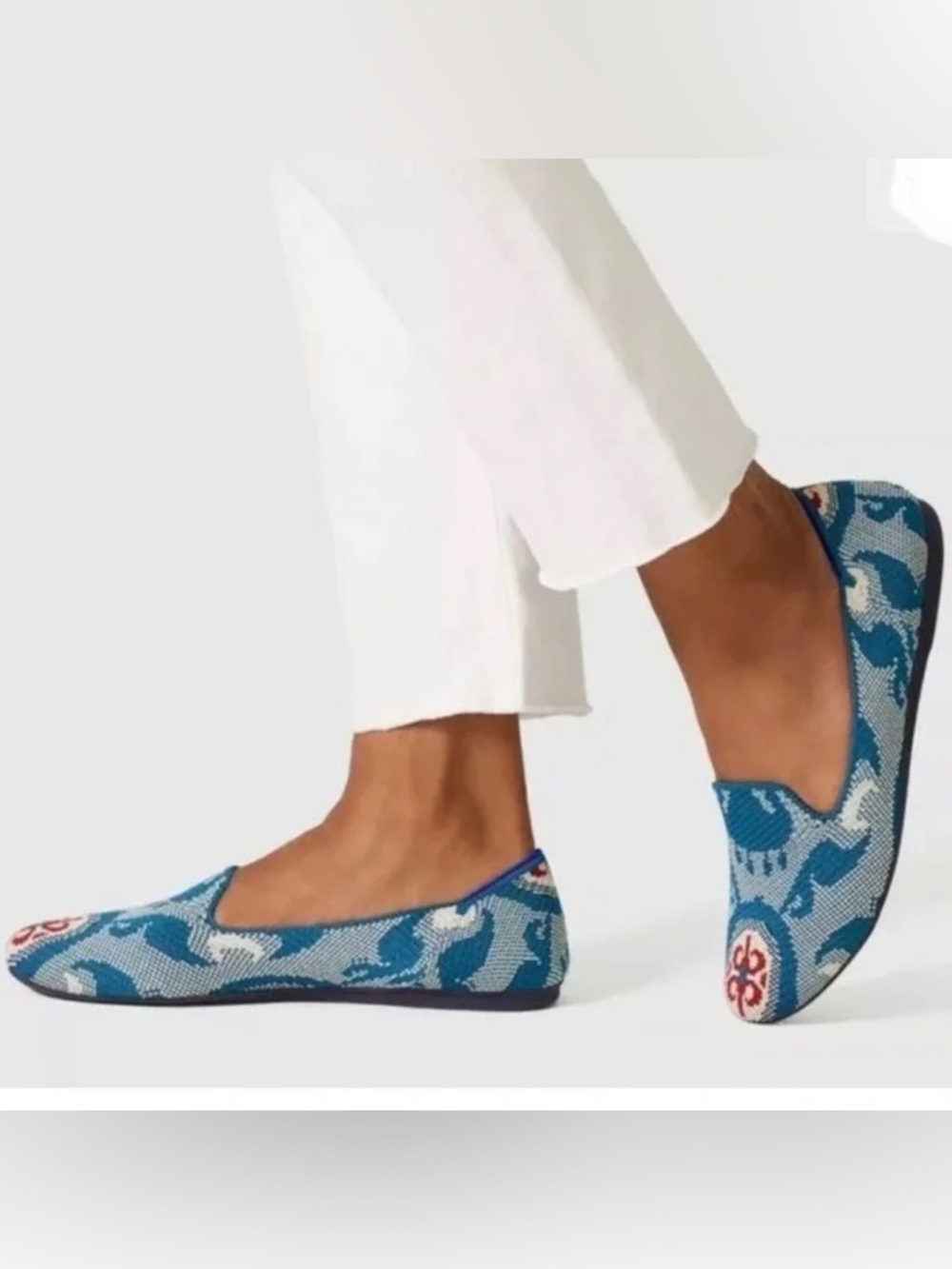 ROTHY’S Rare Moroccan Limited Addition Teal Loafter Flats